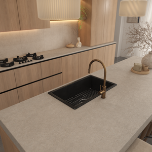 Maurice 813x483 Matte Black Fireclay Single Bowl Sink - Matte Black