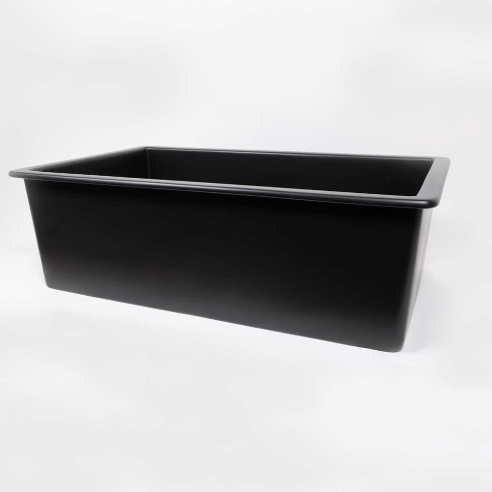 Maurice 813x483 Matte Black Fireclay Single Bowl Sink