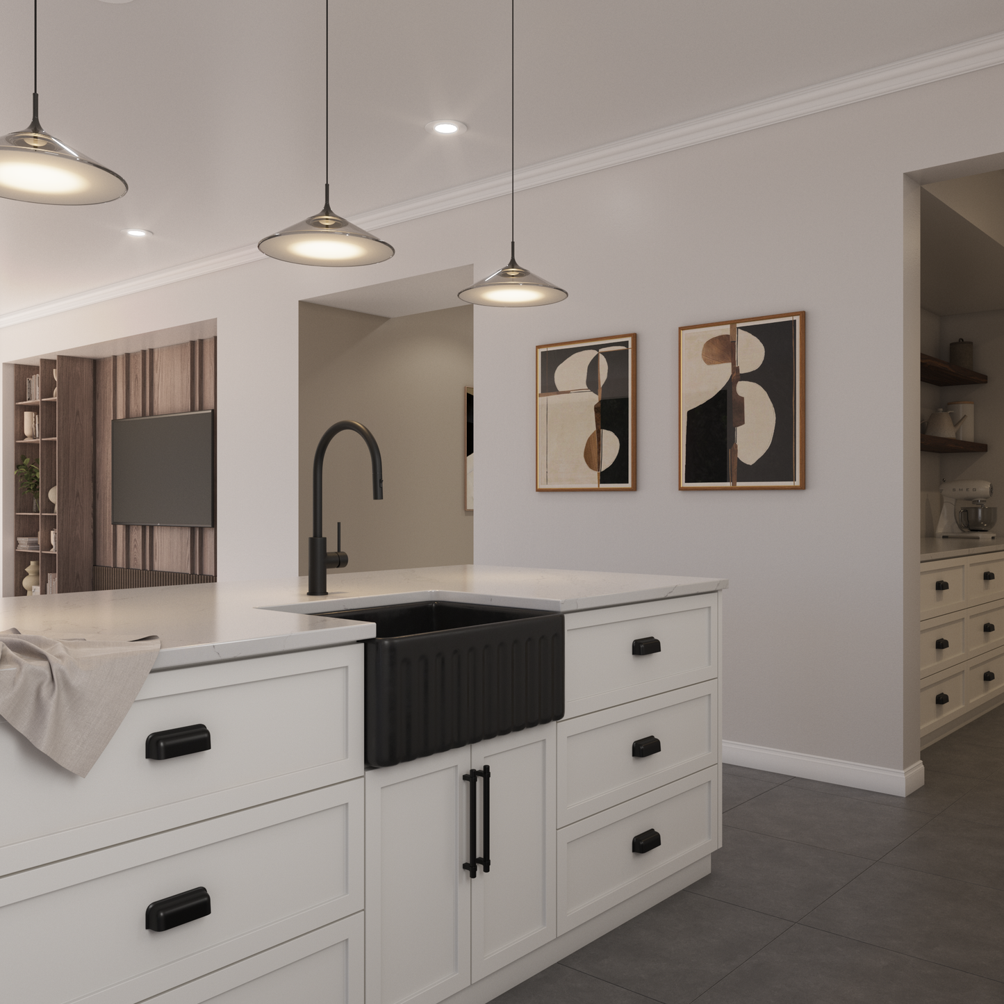 Herman 610x459 Matte Black Farmhouse Fireclay Single Bowl Sink