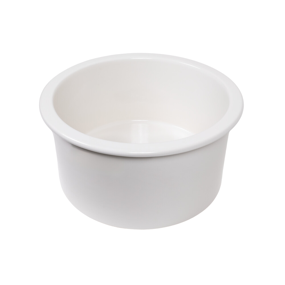 Jocasta 460x460 Gloss White Circle Fireclay Single Bowl Sink