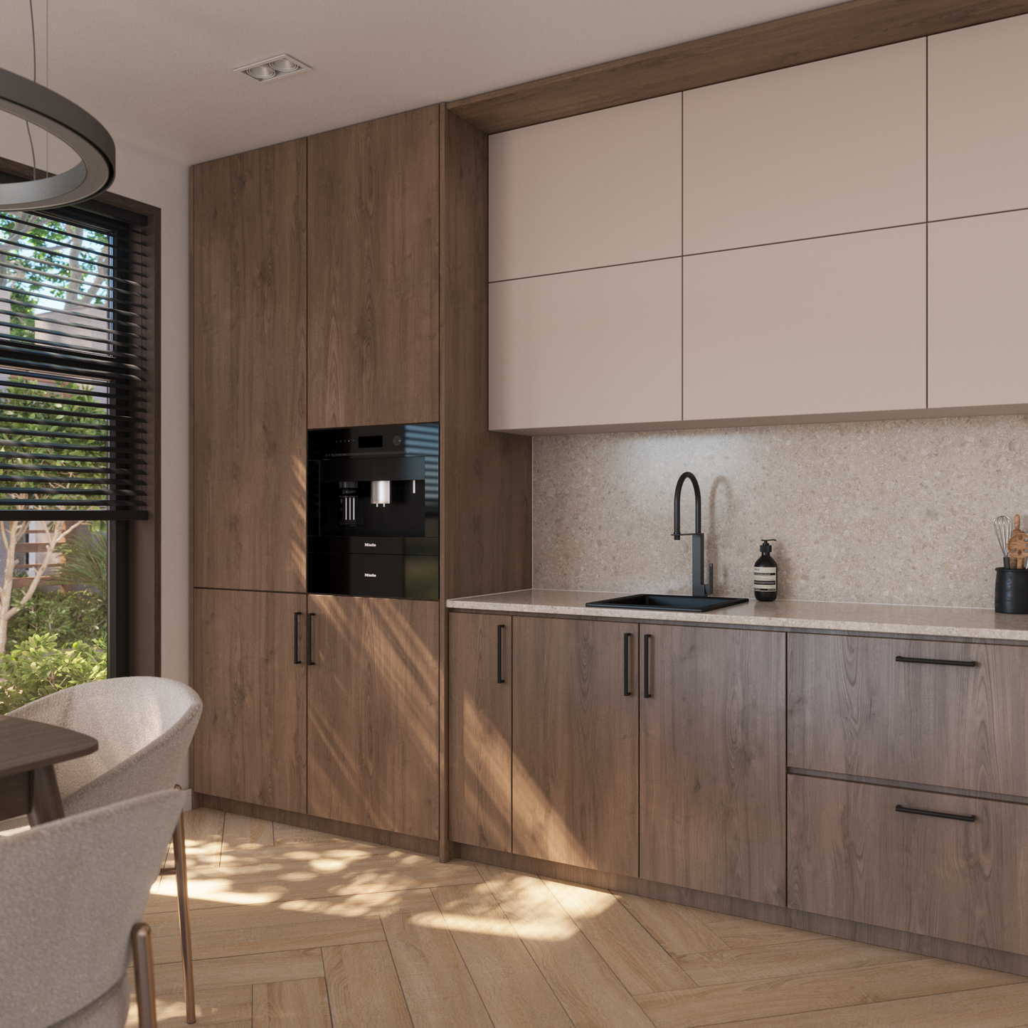 Cynthia 396x446 Black Granite Square Single Bowl Sink