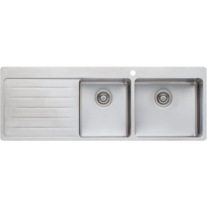 Sonetto 1 And 3/4 Bowl Topmount Sink With Drainer Right Stainless Steel - Stainless Steel