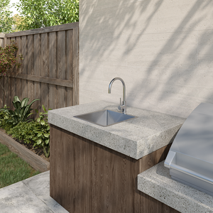 Niles 450x450 Alfresco 316 Stainless Steel Sink - Brushed Stainless Steel