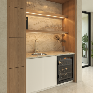 Divya 425x425 Brushed Stainless Steel Round Sink - Brushed Stainless Steel