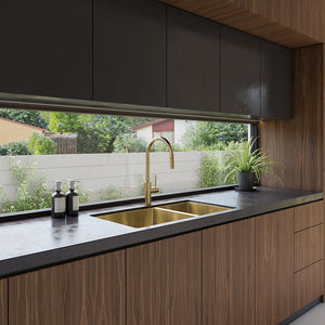 Brushed Brass Gold Lincoln 825x450 Single +3/4 Bowl Sink - Brushed Brass Gold