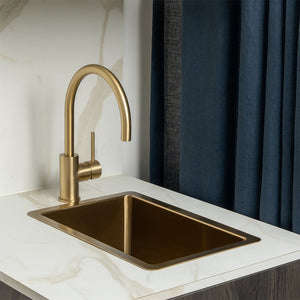 Brushed Brass Gold Jeeves 300x450 Single Bowl Butler Sink - Brushed Brass Gold