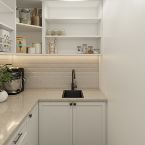 Brushed Gunmetal Jeeves 300x450 Single Bowl Butler Sink - Brushed Gunmetal