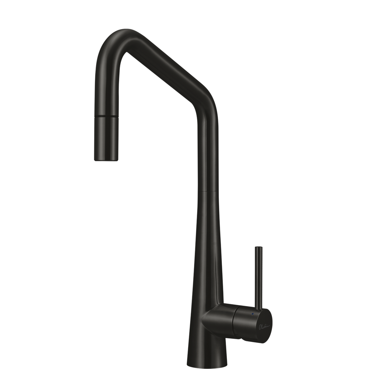 Essente Stainless Steel Square Goose Neck Pull Out Mixer Brushed Black