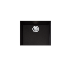 Santorini Large Bowl Undermount Sink Black - Black