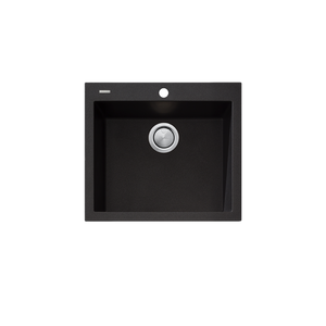 Santorini Large Bowl Topmount Sink Black - Black