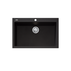Santorini Mega Bowl Topmount Sink Black - Black