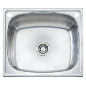 Laundry 70L Tub With Rinse Bypass Stainless Steel - Stainless Steel