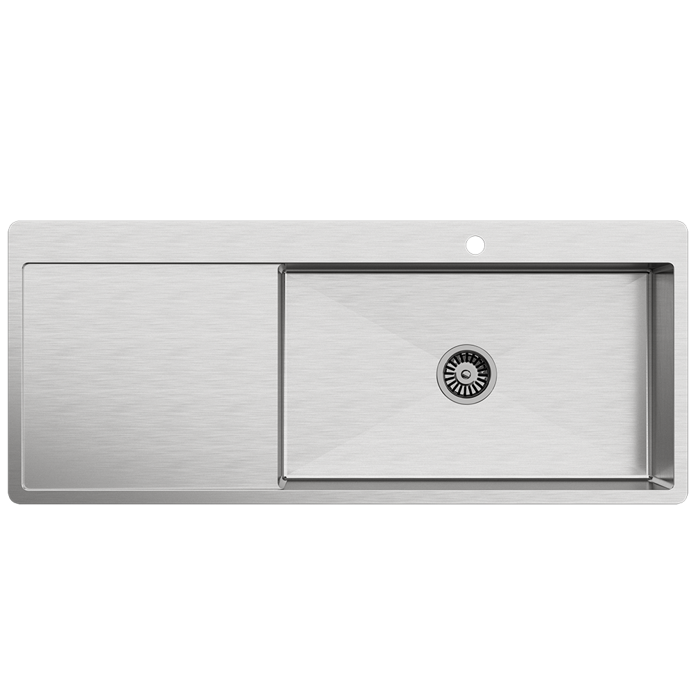 Jayden 1200x500 Single Bowl Tap Landing with Left Drain Board Sink