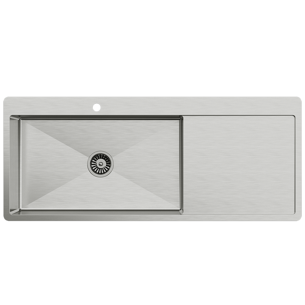 Jayden 1200x500 Single Bowl Tap Landing with Right Drain Board Sink
