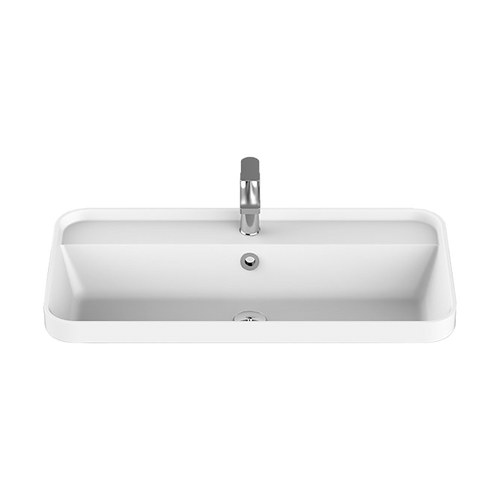 Miya Semi Inset 750 Basin Gloss White