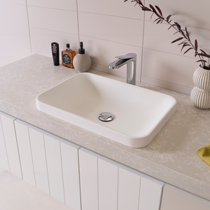 Pride Matte White Semi-Inset Basin - Gloss White