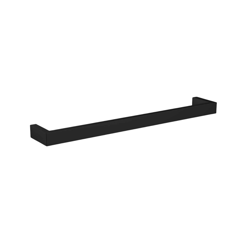 Square Single Bar Heated Towel Rail Matte Black