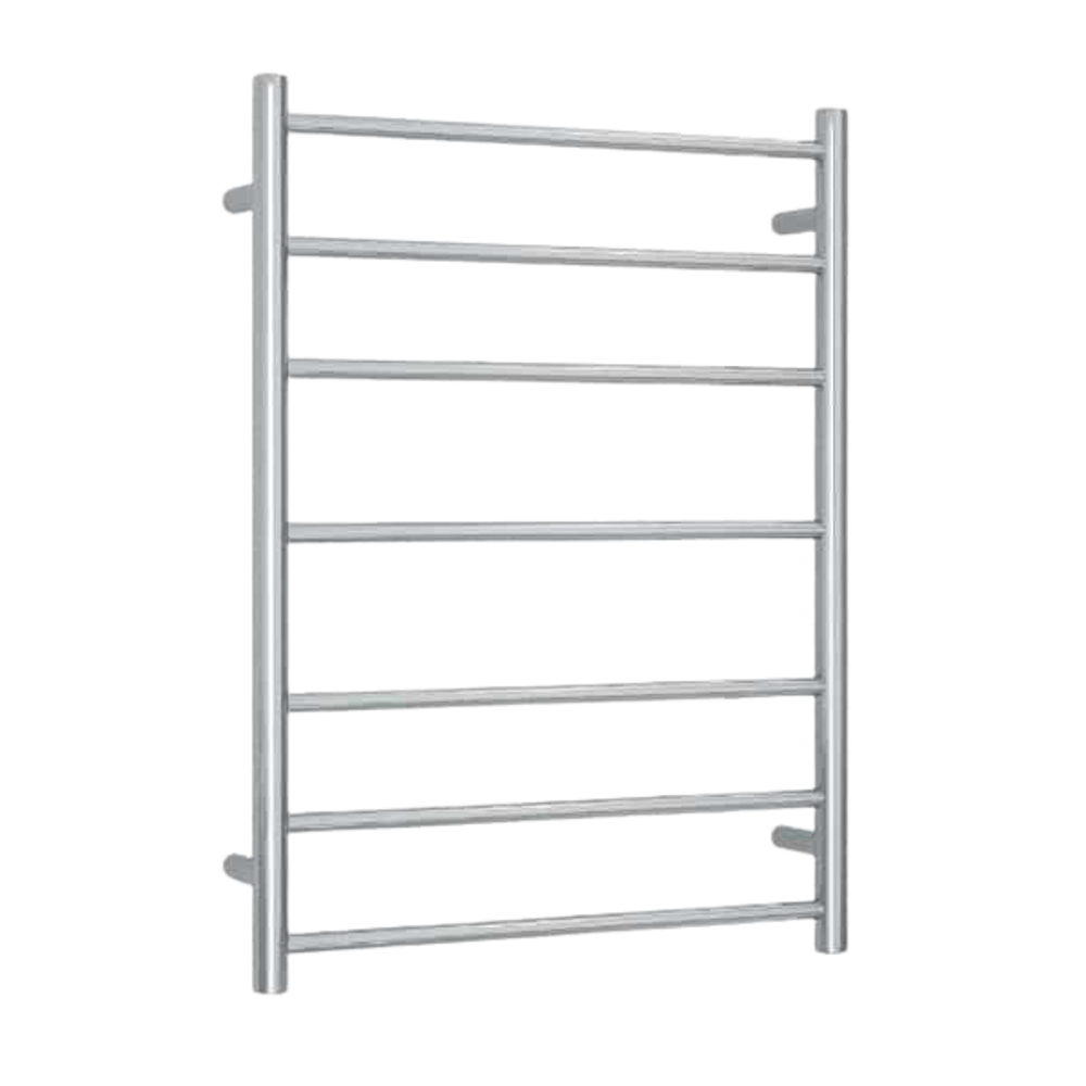 12Volt Round Ladder Heated Towel Rail 600mm Polished Stainless Steel