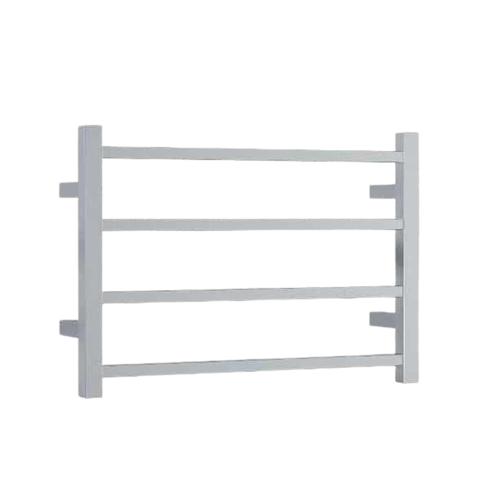Straight Square Ladder Heated Towel Rail 600mm Polished Stainless Steel SS40M