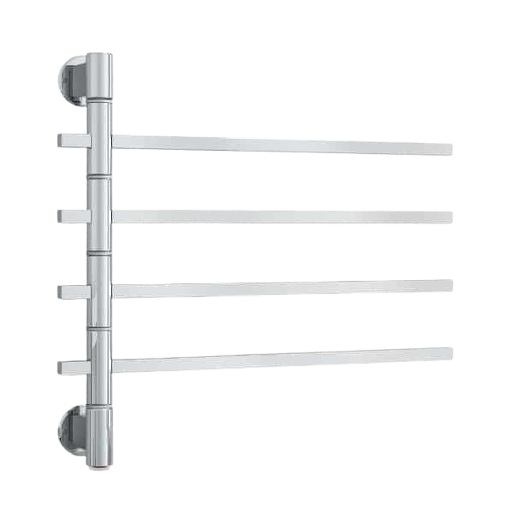 Straight Square Swivel Heated Towel Rail Polished Stainless Steel