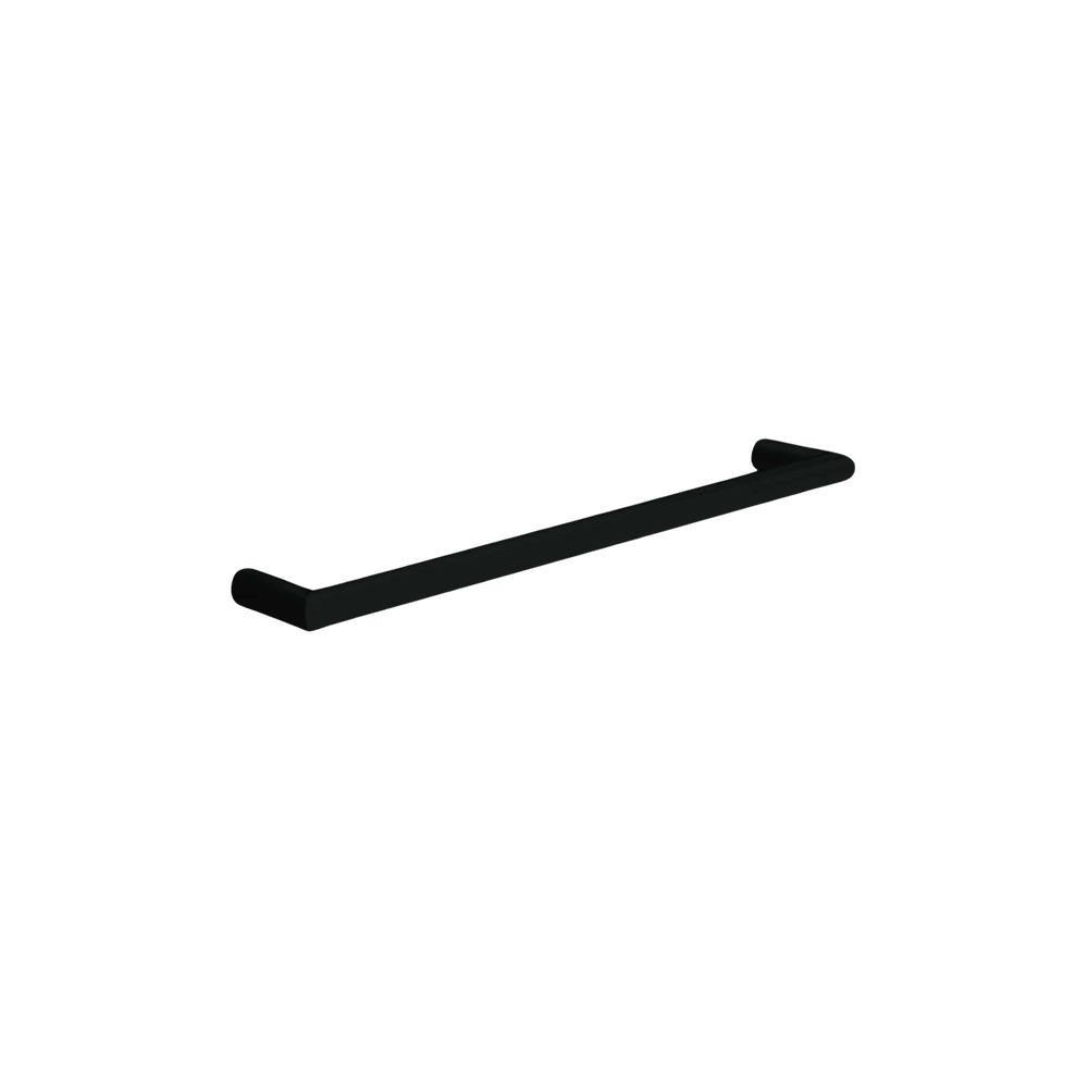 Round Non-Heated Single Bar Towel Rail Matte Black