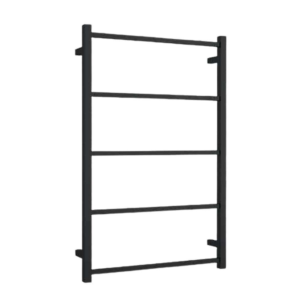 Square Non-Heated Ladder Towel Rail Matte Black