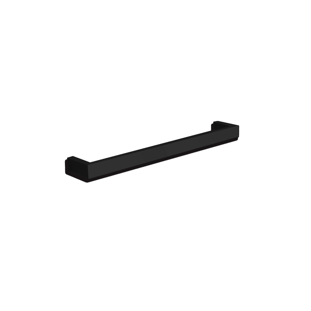Square Non-Heated Single Towel Rail Matte Black