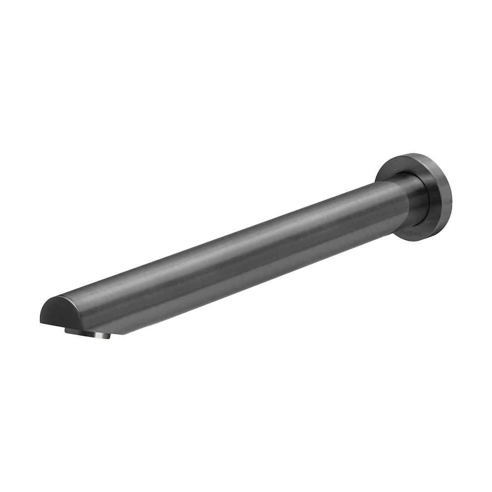 Vivid Wall Bath Outlet 32 x 300mm Angled Brushed Carbon