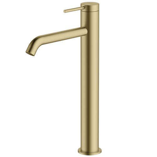 Venice Curved Tower Basin Mixer Classic Gold