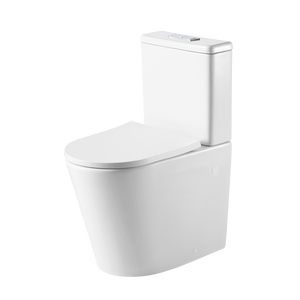 Vienna Short Projection Comfort Height Back To Wall Toilet Suite White - White