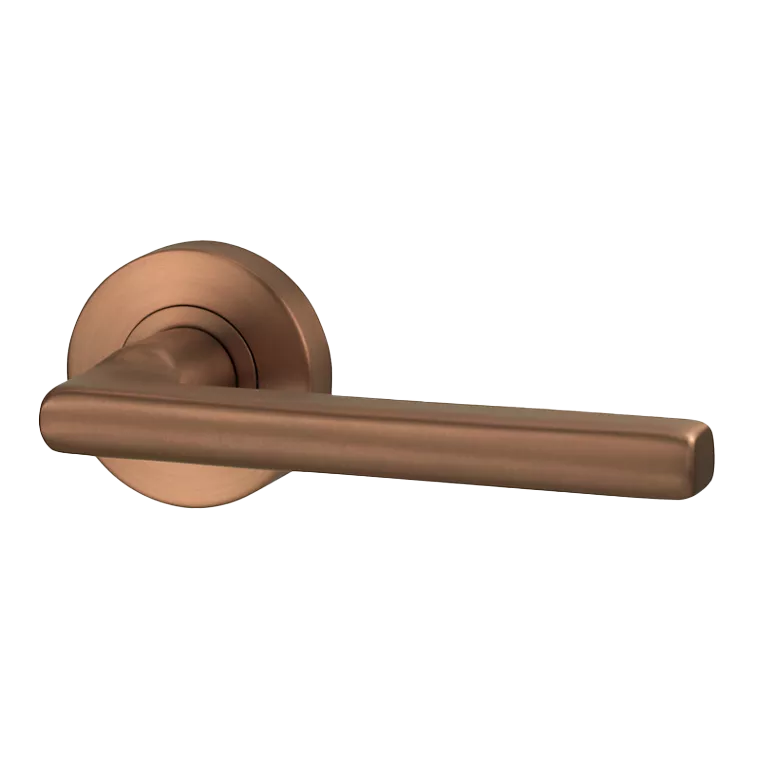 Lockwood Vivid Lever V4 Passage Set with Latch Satin Bronze
