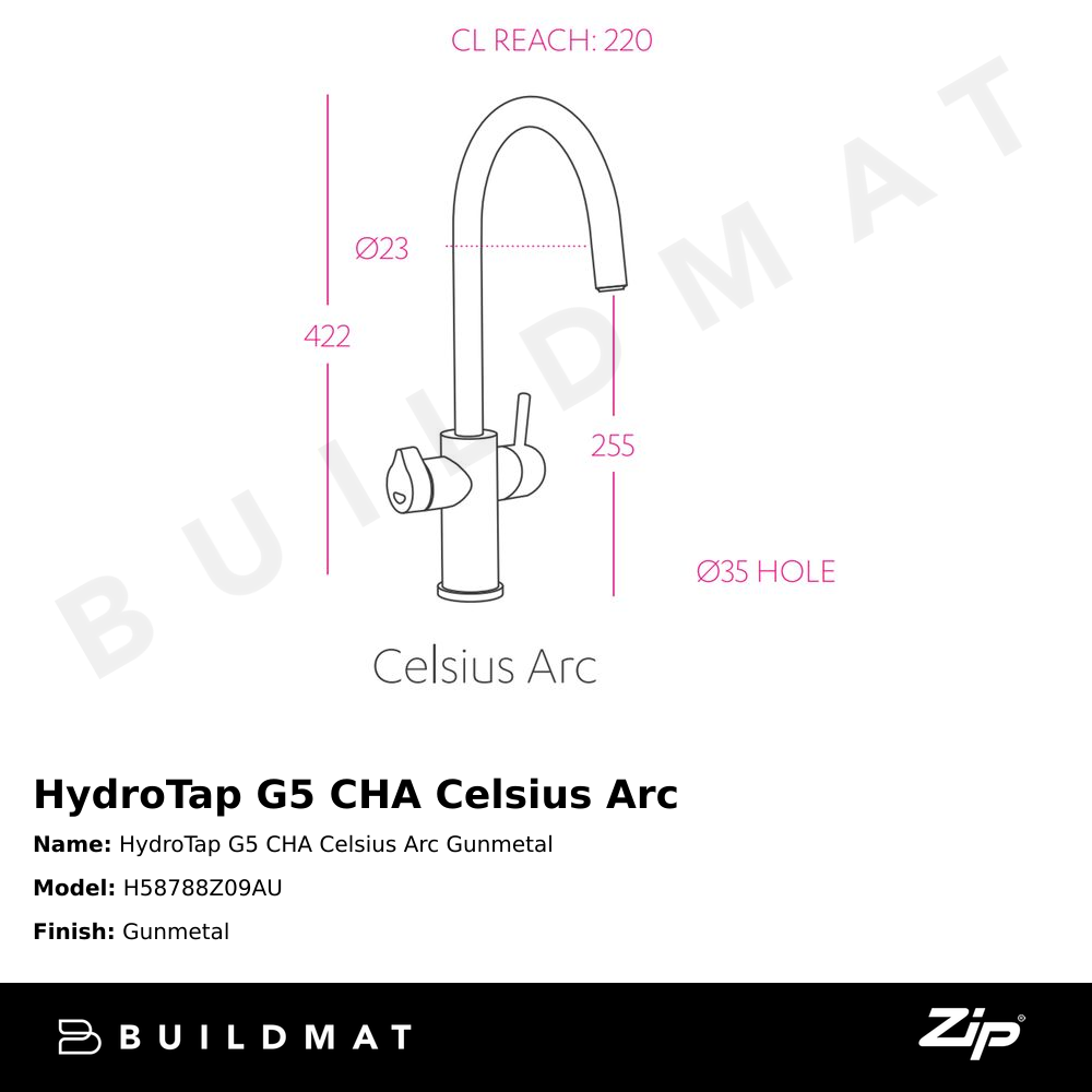 HydroTap G5 CHA Celsius Arc Gunmetal