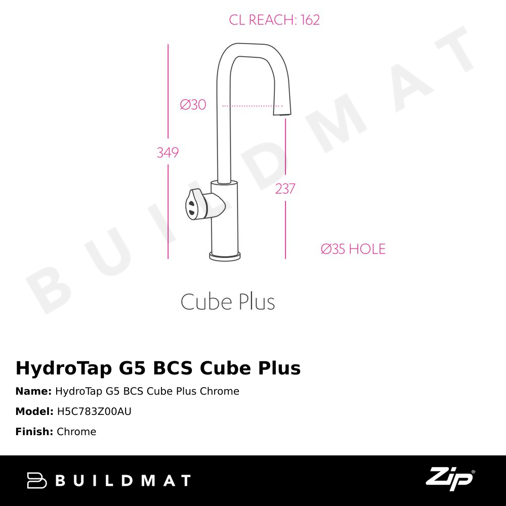 HydroTap G5 BCS Cube Plus Chrome