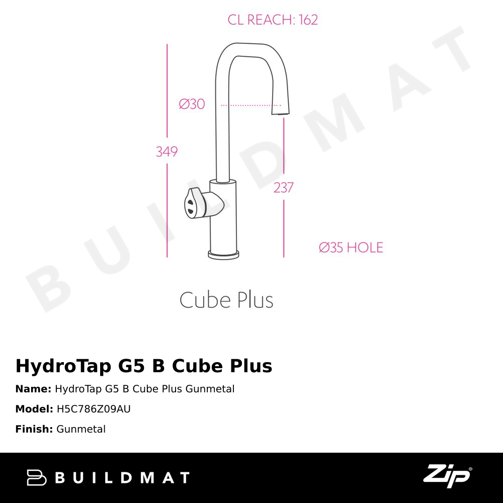 HydroTap G5 B Cube Plus Gunmetal