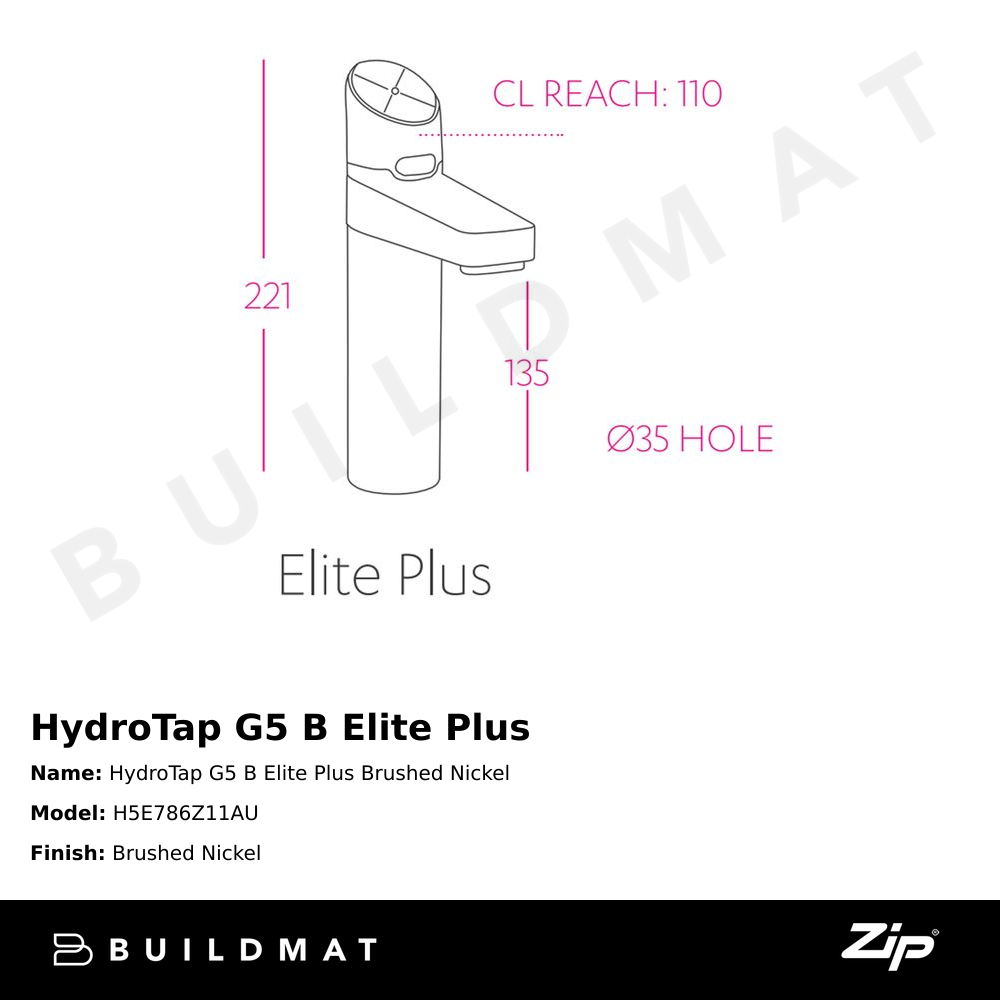 HydroTap G5 B Elite Plus Brushed Nickel
