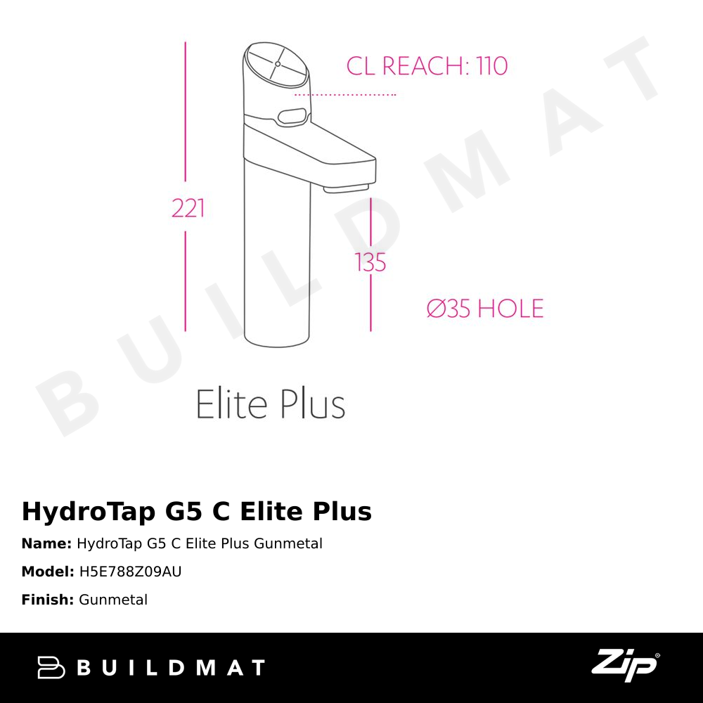 HydroTap G5 C Elite Plus Gunmetal