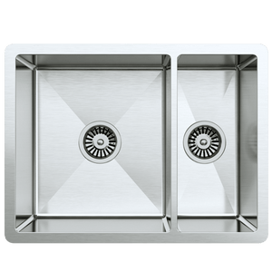 Clara 595x450 Single & Mini Bowl Sink - Brushed Stainless Steel