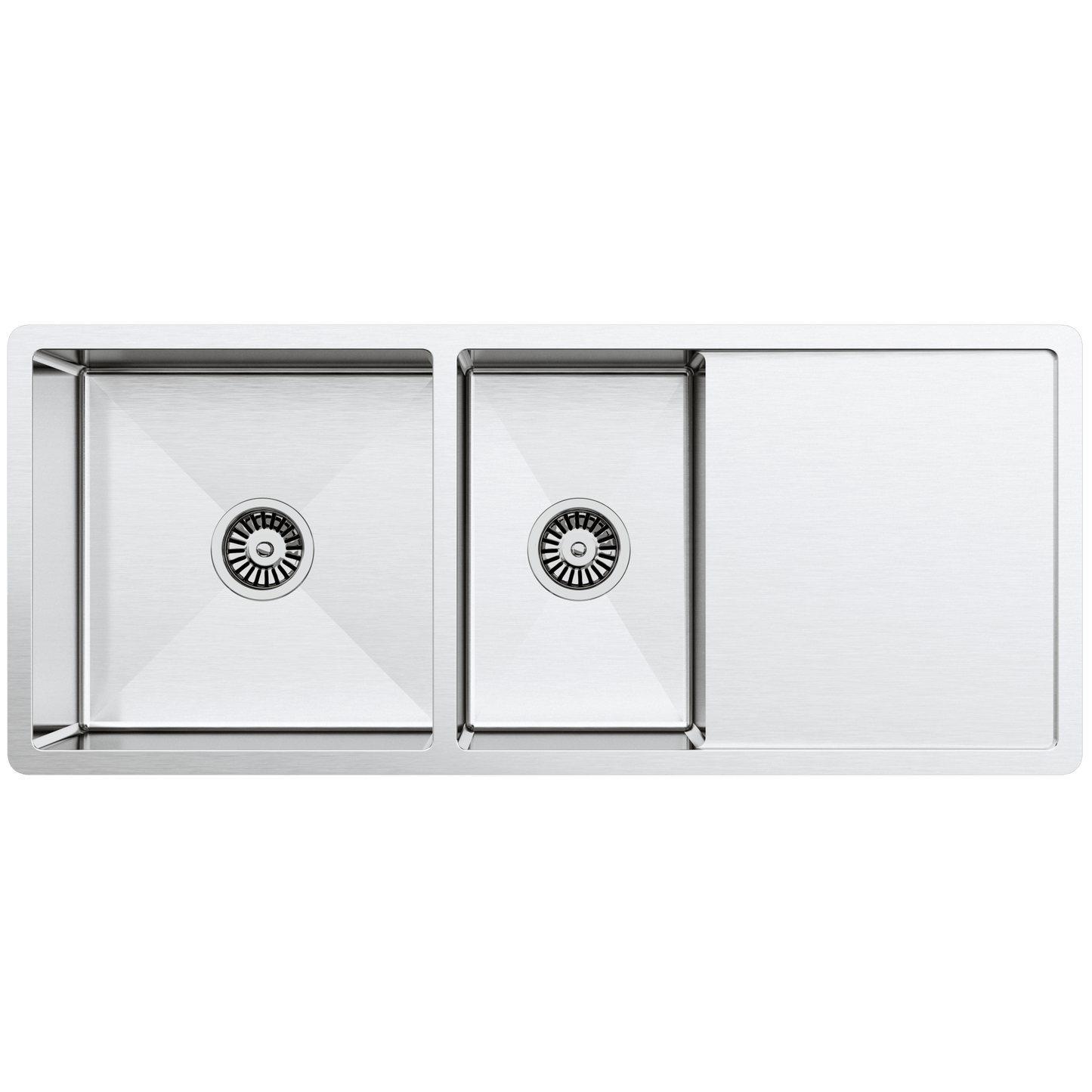 Buildmat Sink Stainless Steel Logan 1075x450 Single & Qtr Bowl with Drain Board Sink