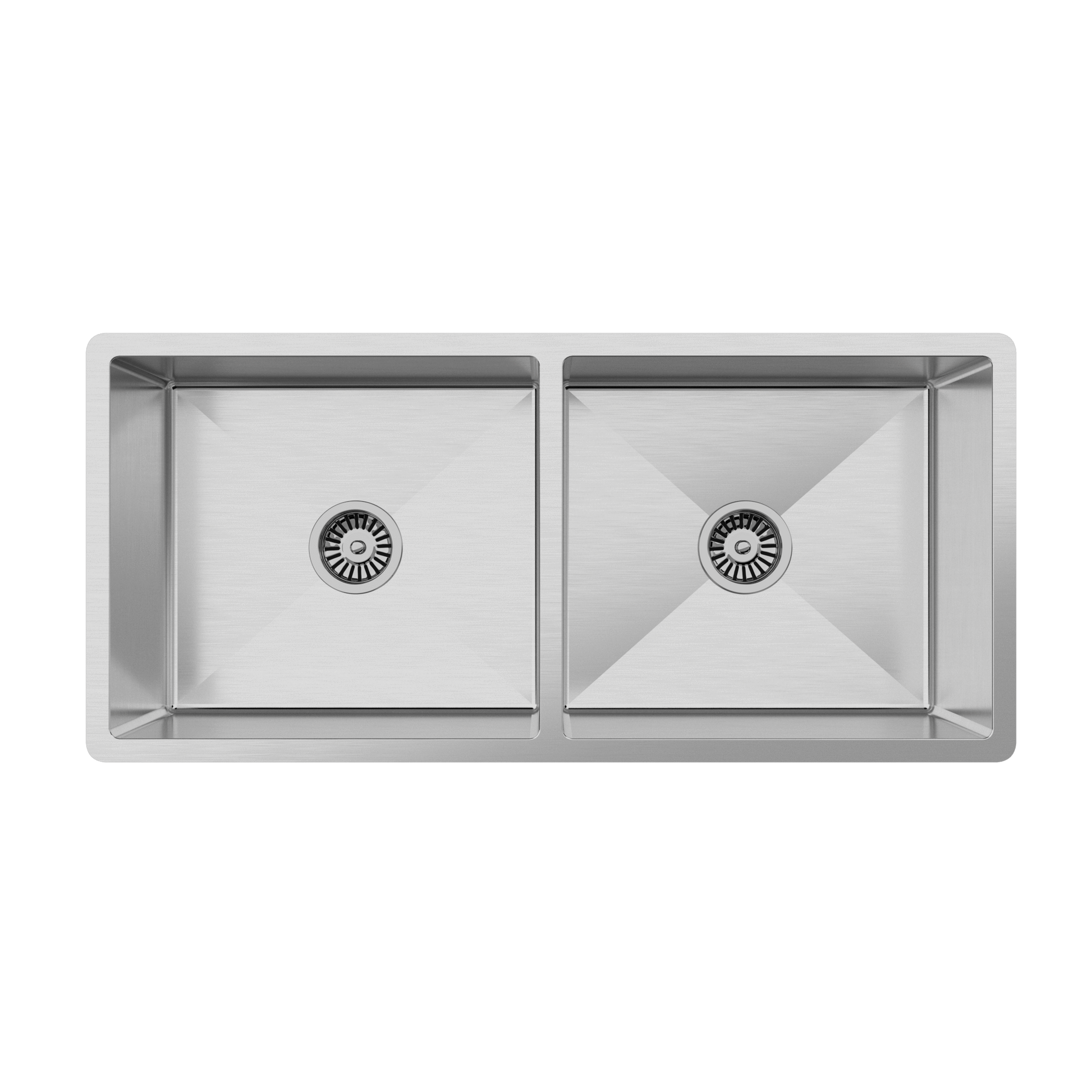 Buildmat Sink Brushed Stainless Steel Lucas 975x450 Double Bowl Sink