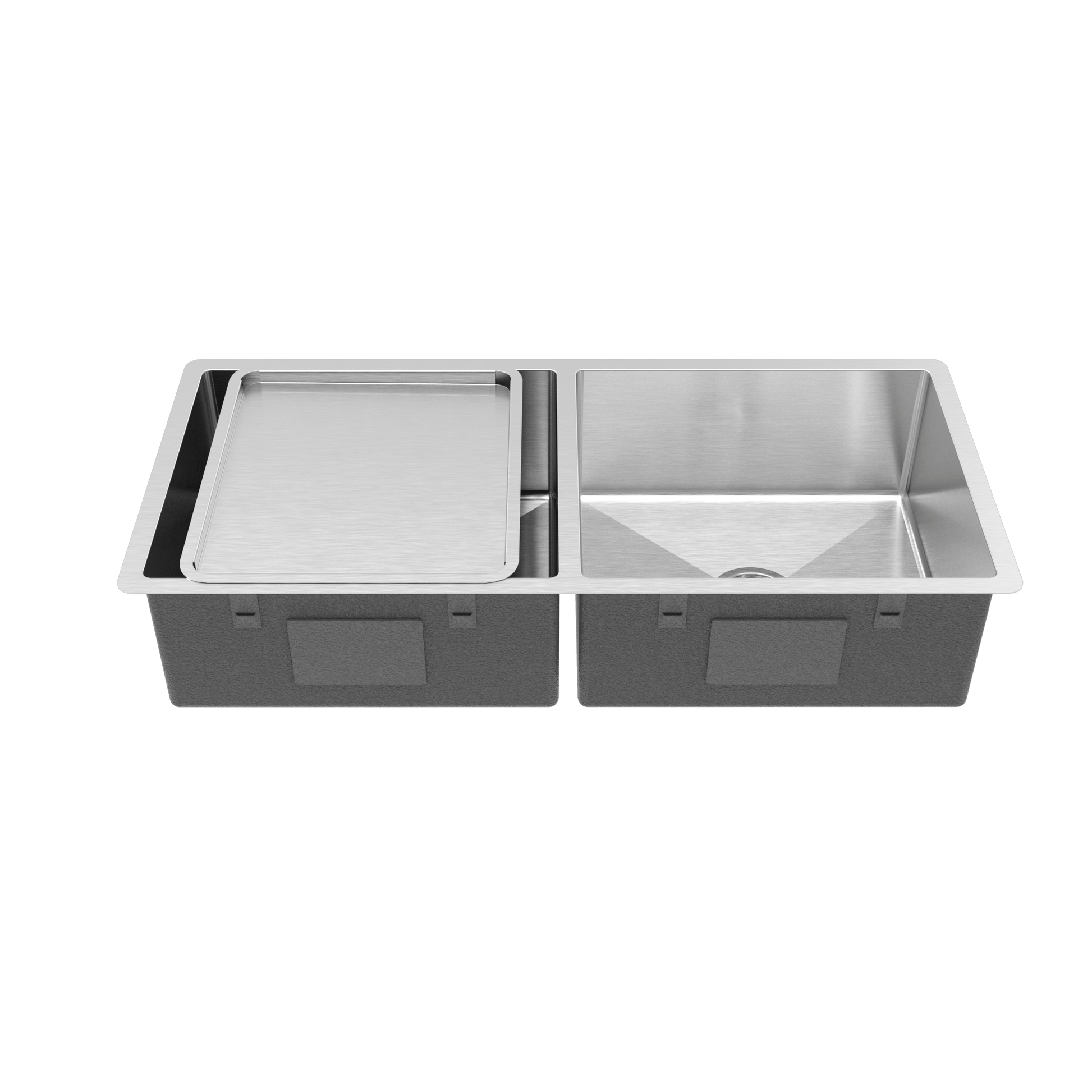 Buildmat Sink Brushed Stainless Steel Lucas 975x450 Double Bowl Sink