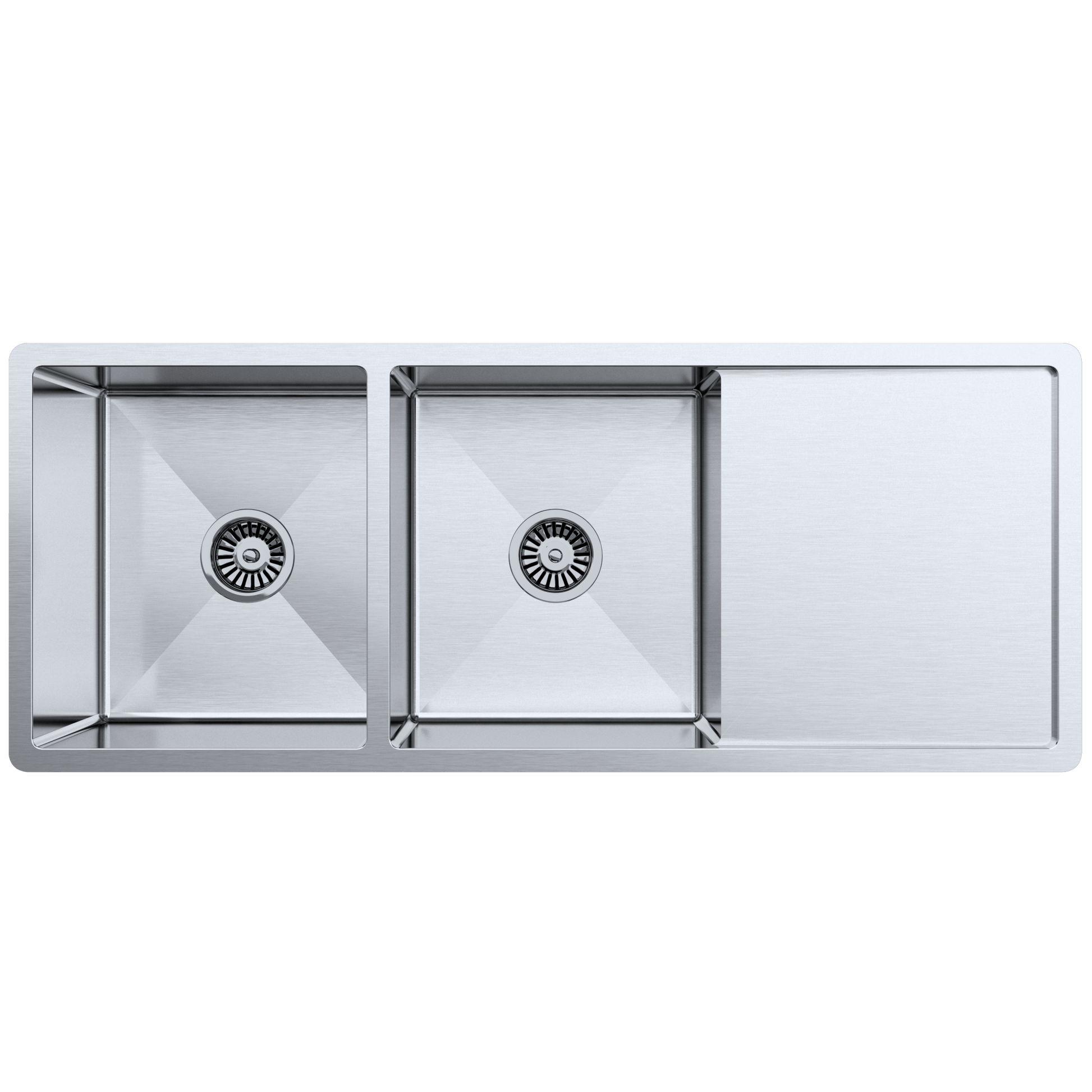 Buildmat Sink Sink Orlando 1125x450 Double Bowl with Drain Board Sink
