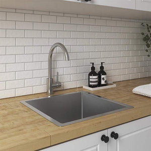 Penny 510x450 Single Bowl Sink - Brushed Stainless Steel