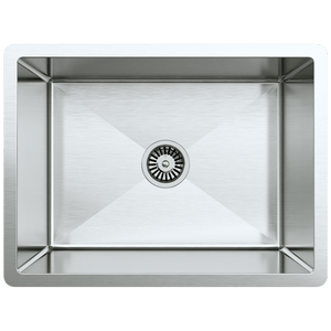 Willow 600x450 Medium Single Bowl Sink - Brushed Stainless Steel