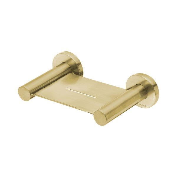 Radii Soap Dish Round Plate Brushed Gold