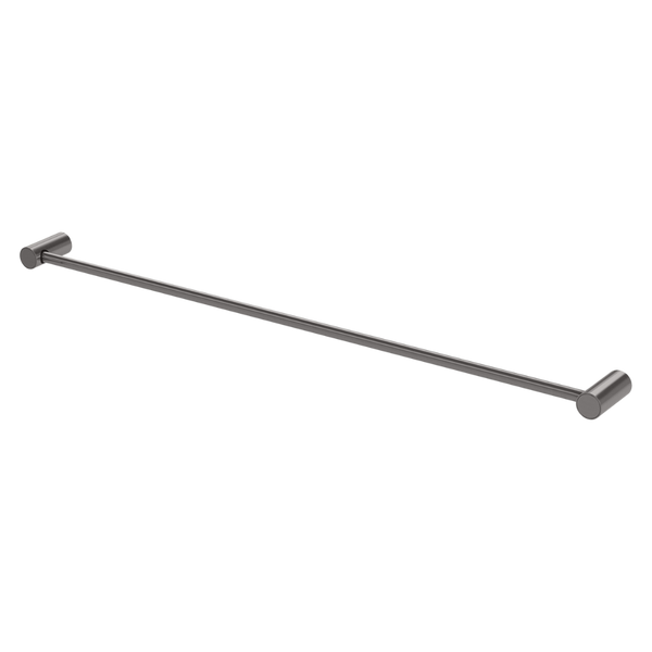 Vivid Slimline Single Towel Rail 800mm  Brushed Carbon