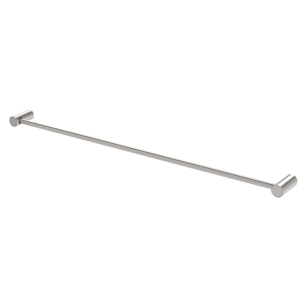 Vivid Slimline Single Towel Rail 800mm Brushed Nickel