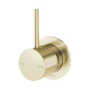 Vivid Slimline Up Shower / Wall Mixer Brushed Gold - Brushed Gold