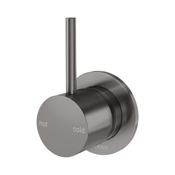 Vivid Slimline Up Shower / Wall Mixer Brushed Carbon