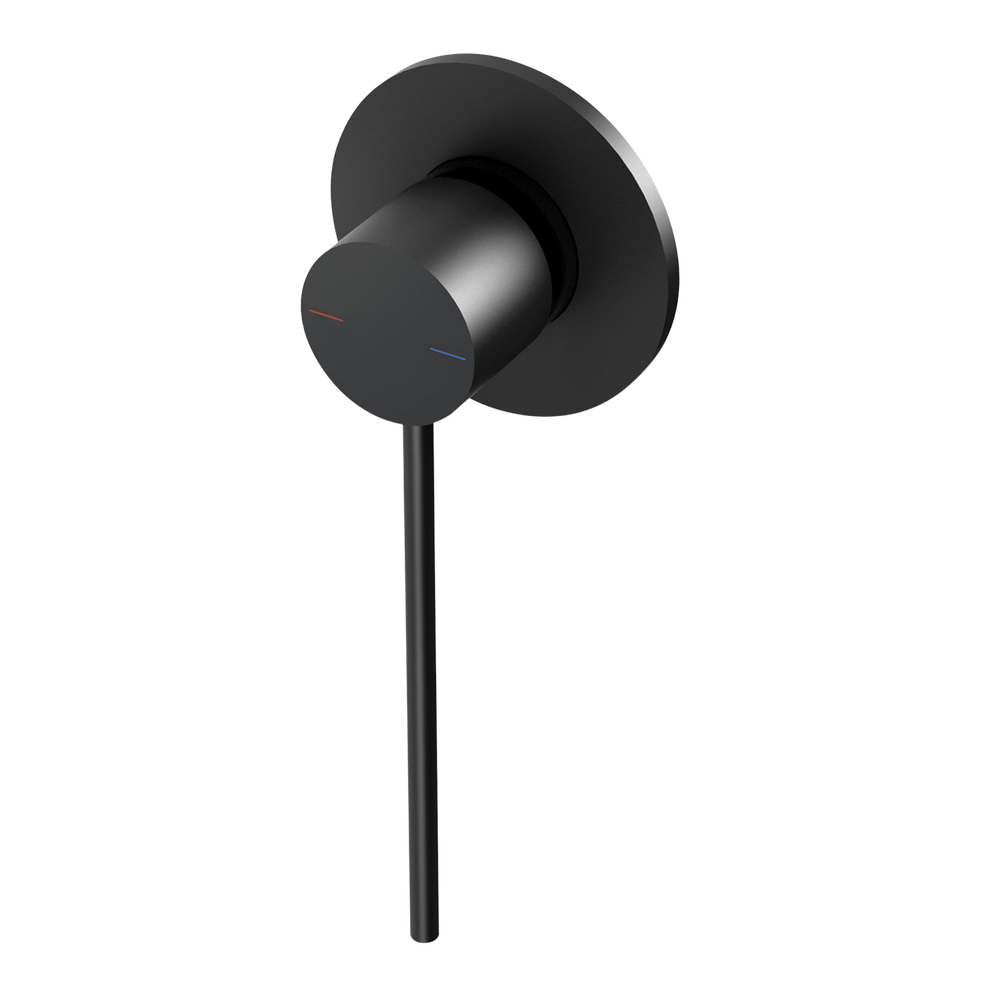 Vivid Slimline Shower / Wall Mixer with Extended Lever  Matte Black