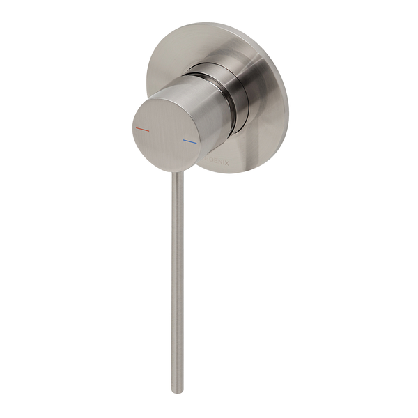 Vivid Slimline Shower / Wall Mixer with Extended Lever Brushed Nickel